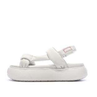 Sandales Blanches Femme Puma Suede Mayu pas cher