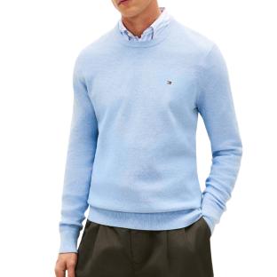 Pull Bleu pastel Homme Tommy Hilfiger Structure vue 0