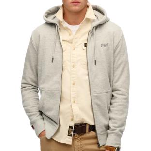 Sweat Zippé Gris Homme Superdry Essential pas cher