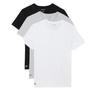 X3 T-Shirts Blanc/Gris/Noir Homme Lacoste TH9007 pas cher