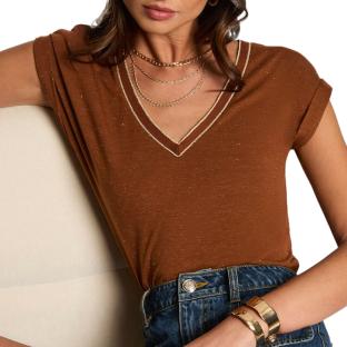 T-Shirt Marron Femme Morgan DAYA pas cher