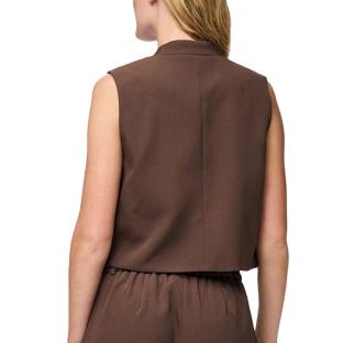 Gilet Marron Femme Pieces Pcminni Flower vue 0