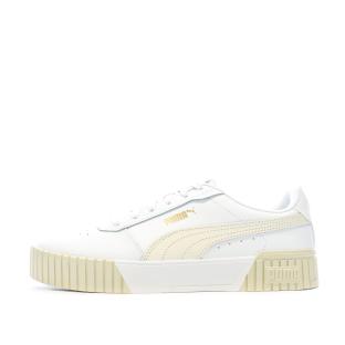 Baskets Beige/Blanc Femme Puma Carina pas cher