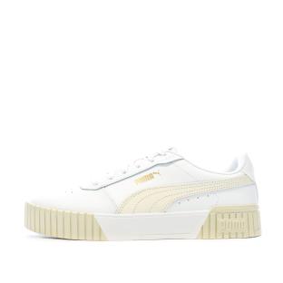 Baskets Beige/Blanc Femme Puma  Carina pas cher