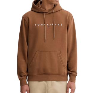 Sweats à Capuche Marron Homme Tommy Hilfiger Linear pas cher