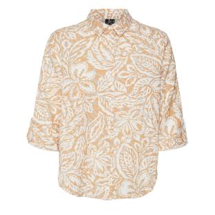 Chemise Orange/Blanche Femme Vero Moda Nethe pas cher