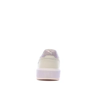 Baskets Blanches/Mauve Fille Puma Carina Mia vue 3