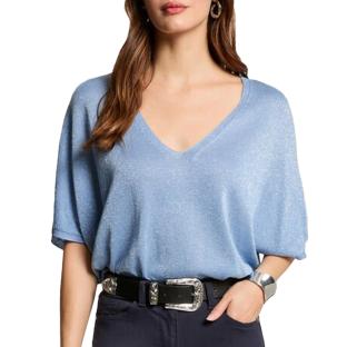 T-Shirt Bleu Femme Morgan MDIX pas cher