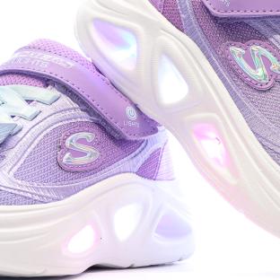 Baskets Mauves Clairs Fille Skechers Sola Glow vue 0