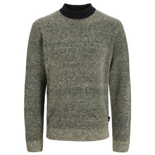 Pull Kaki Chiné Homme Jack & Jones Space pas cher