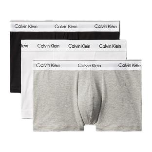 x3 Boxers Noir/Gris/Blanc Homme Calvin Klein Relaxed Fit Trunk pas cher