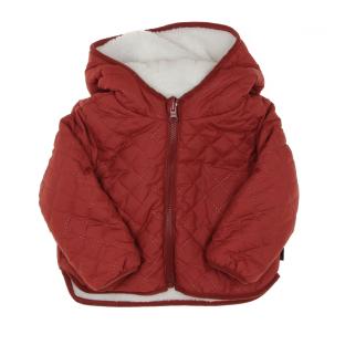 Manteau réversible Rouge/Sherpa Fille EOM Xoucil pas cher