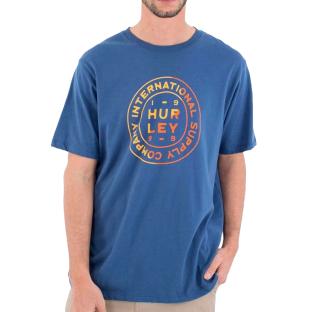 T-shirt Bleu Homme Hurley Waxed pas cher