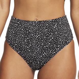 Bas de maillot de bain Femme Noir/Blanc Nike Reversible High Waist Cheeky Bottom pas cher