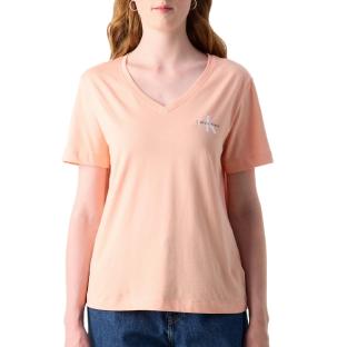 T-Shirt Orange/Blanc Femme Calvin Klein Jeans LV047C906G vue 0