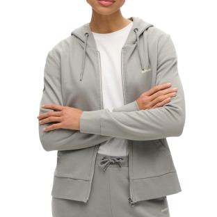 Sweat Gris Femme Superdry Plain Zip Hood pas cher