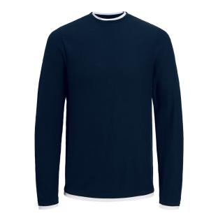 Pull Marine Garçon Jack & Jones Twinn Knit Neck pas cher