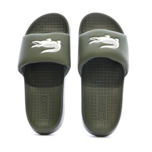 Claquettes Kaki Homme Lacoste Serve Slide 1.0 vue 0