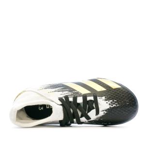 Chaussures de football Noires/Blanches Garçon Adidas Predator 20.3 vue 4