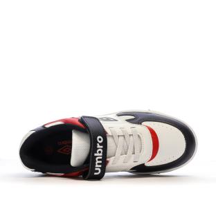 Baskets Blanches/Rouges/Marine Garçon Umbro Travys vue 4