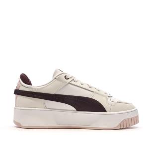 Chaussures Beige/Bordeaux Femme Puma Carina Street VTG vue 2