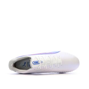 Chaussures de Foot Blanches Homme Puma King Ultimate FG/AG vue 4