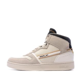 Baskets Montantes Ecru Homme Replay Bring pas cher