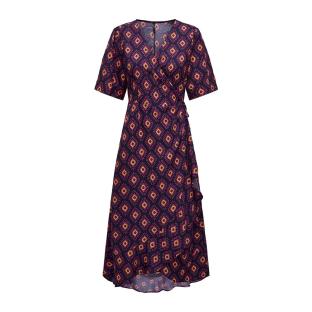 Robe longue Marine/Rose Femme Only Leah vue 2