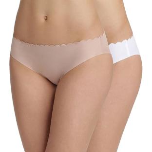 x2 Culottes Blanc/Nude Femme Dim DIM0A6M pas cher