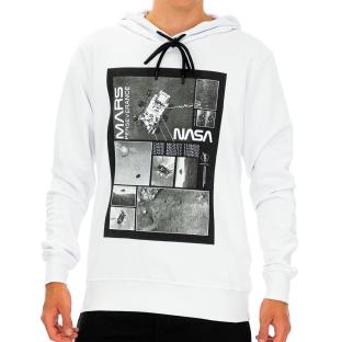 Sweat Capuche Blanc Homme Nasa 05H pas cher