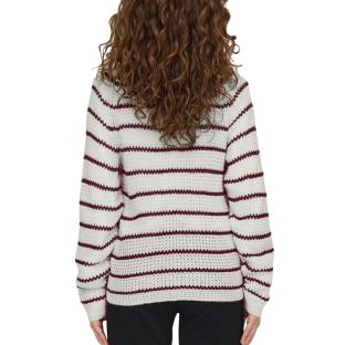 Pull Blanc/Rouge Femme JDY Ellen vue 2