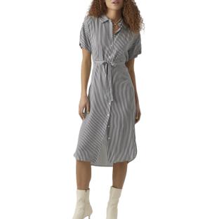 Robe à Marine/Blanc Femme Vero Moda Bumpy pas cher