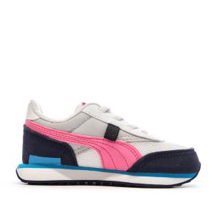 Baskets Gris/Noir/Rose/Bleu Garçon PUMA Future Rider Splas vue 2