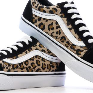 Baskets Noir/Léopard Femme Vans Old Skool Animalier vue 7