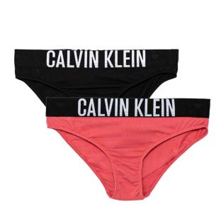 X2 Slip Noir/Rose Femme Calvin Klein Bikini pas cher
