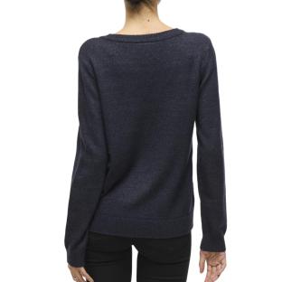 Pull Noir Bleuté Femme Vila Viril vue 2