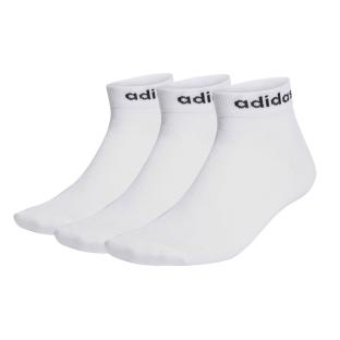 X3 Paires de Chaussettes Blanche Mixte Adidas Linear vue 0