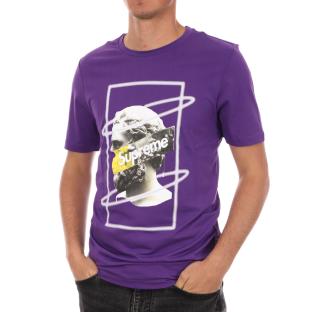 T-shirt Violet Homme Supreme Grip Greece vue 0