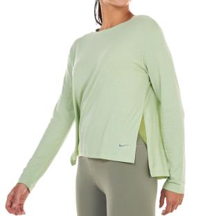 T-shirt Manches Longues Vert Femme Nike Ny vue 0