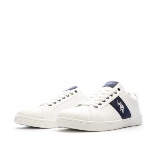 Baskets Blanches/Marines Homme US Polo ASSN Sneaker vue 0