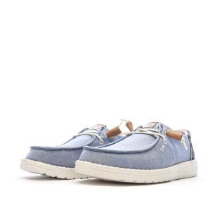 Chaussures Bleu Femme Hey Dude Wendy Stretch vue 6