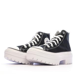 Baskets Noires Femme Converse All Star Lugged A08258C vue 6
