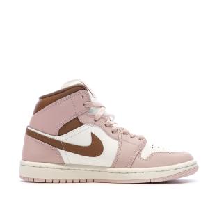 Air Jordan 1 Mid Rose Femme Nike vue 2