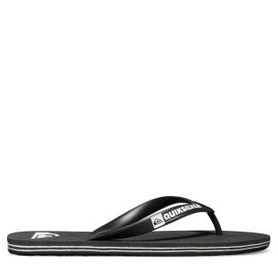 Schwarze/weiße Flip-Flops für Männer Quiksilver Molokai Ansicht 0