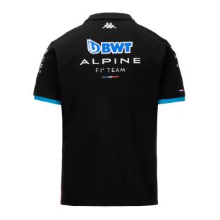 Polo Noir Homme Kappa Adrem vue 2