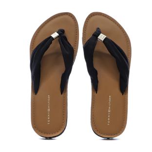 Tongs Noir Femme Tommy Hilfiger Th Elevated Beach vue 3