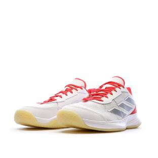 Chaussures de Tennis Blanc/Rouge Femme Adidas Avaflash vue 0