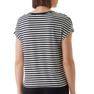 T-Shirt Blanc/Marine Femme Morgan DIVA vue 0