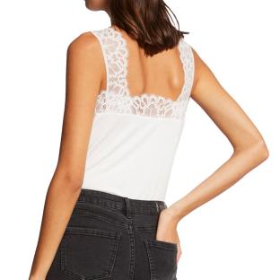 Débardeur Dentelle Blanc Femme Morgan DNANA vue 2