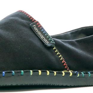 Espadrilles Noire Homme Havaianas Origine Details vue 7